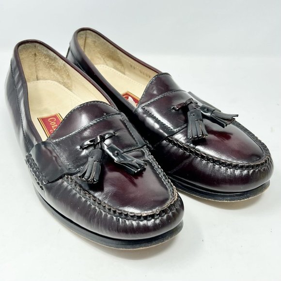 Cole Haan Mens F3 3507 Pinch Burgundy Tassel Loafer Slip On Dress Men's 11 M GUC - Picture 1 of 11